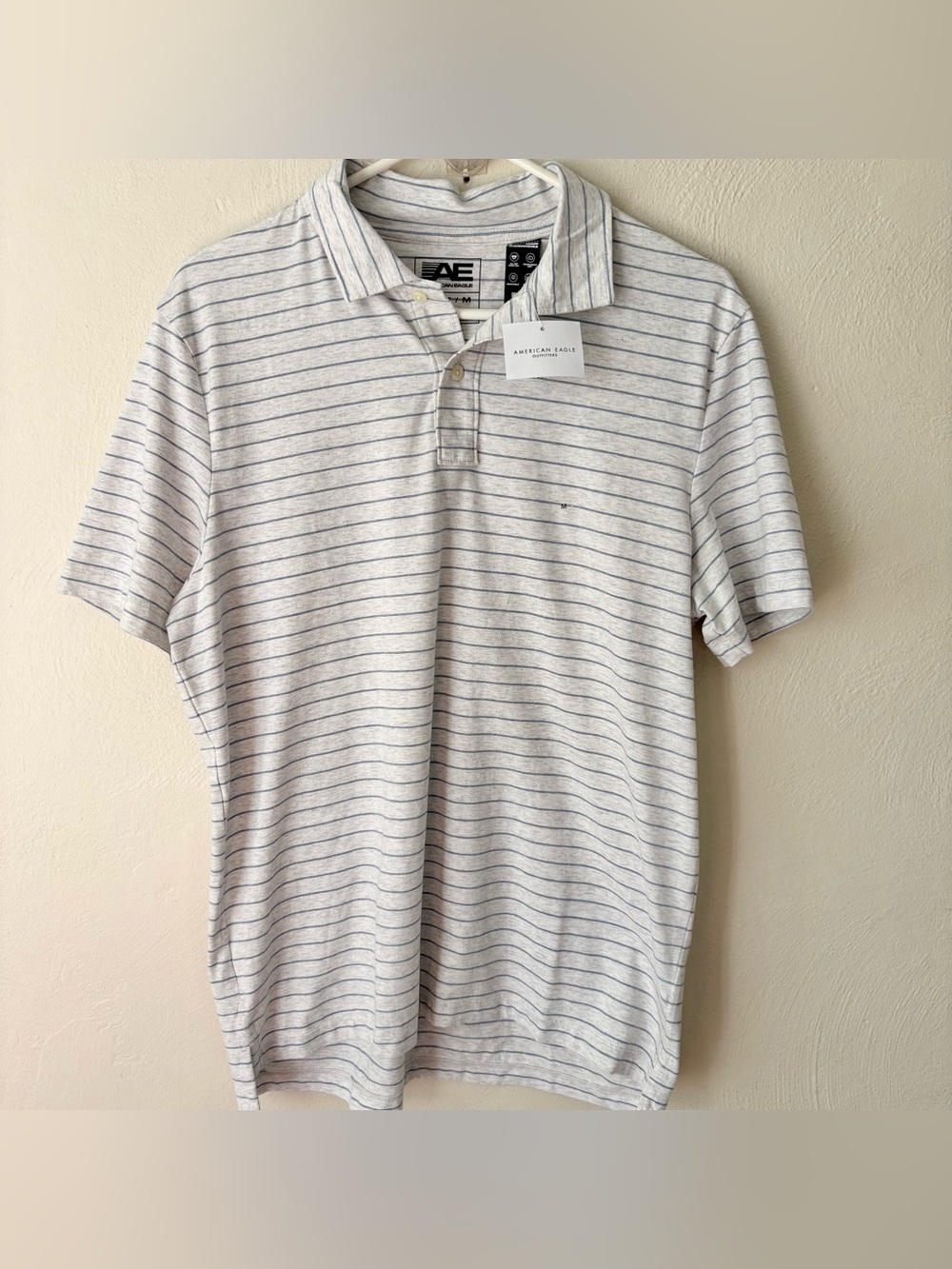 American Eagle Striped Polo Shirt